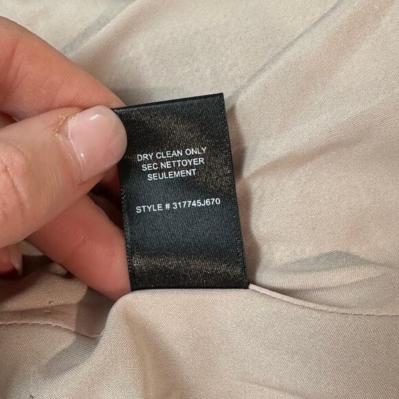 Rebecca Taylor Tweed Fringe Trim Peplum Blazer Raw Edge Trim Collarless Jacket - Picture 10 of 13